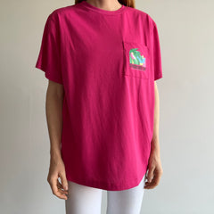 1980s Paradise Bay Hot Pink Pocket T-Shirt