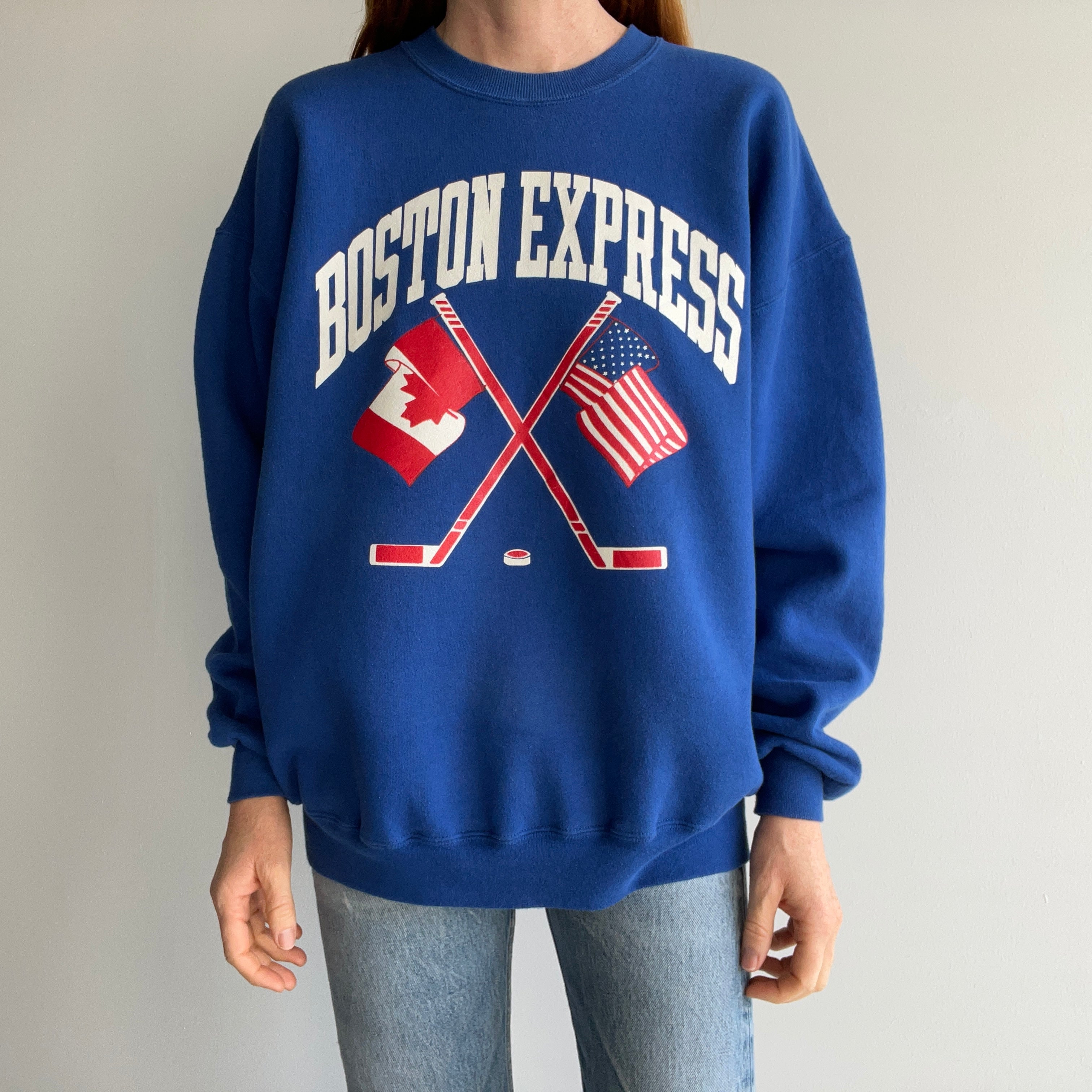 1980/90s Boston Express Hockey Sweatshirt