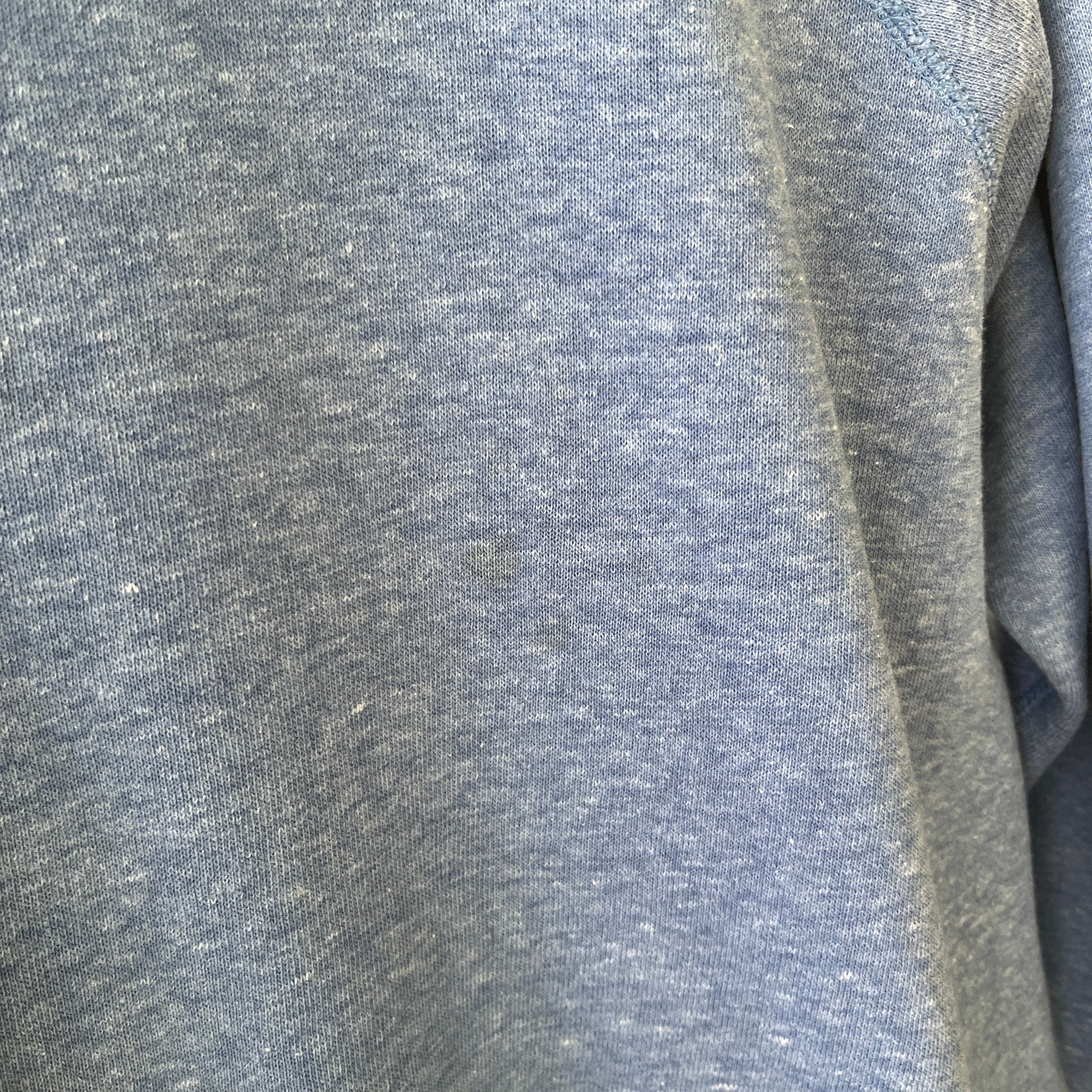 1970/80s Heather Blue Lovely Blank Raglan Sweatshirt - Please Don't Make Me Keep This