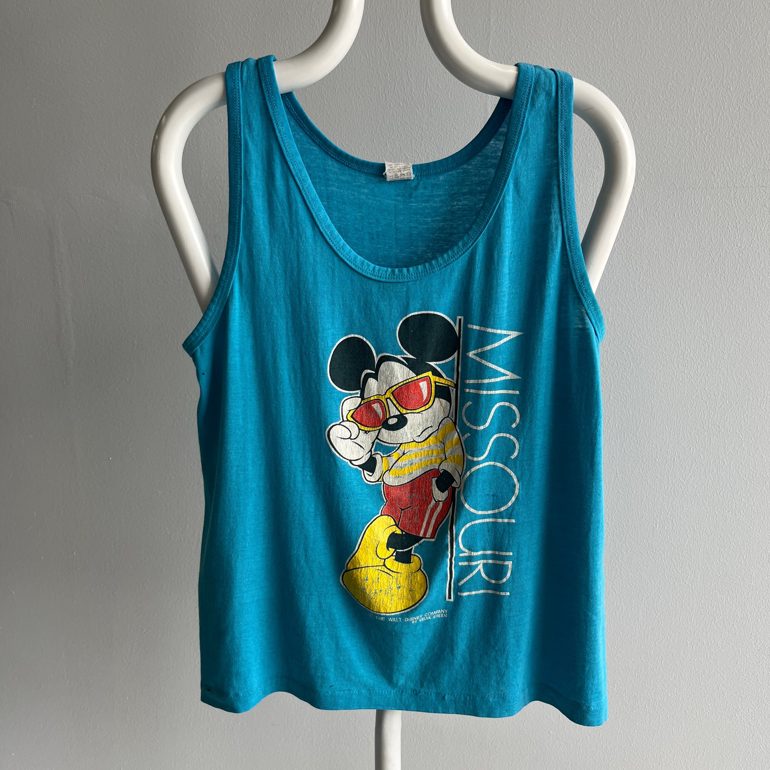 1980s Missouri Mickey Tank Top - Thinned Out and Worn