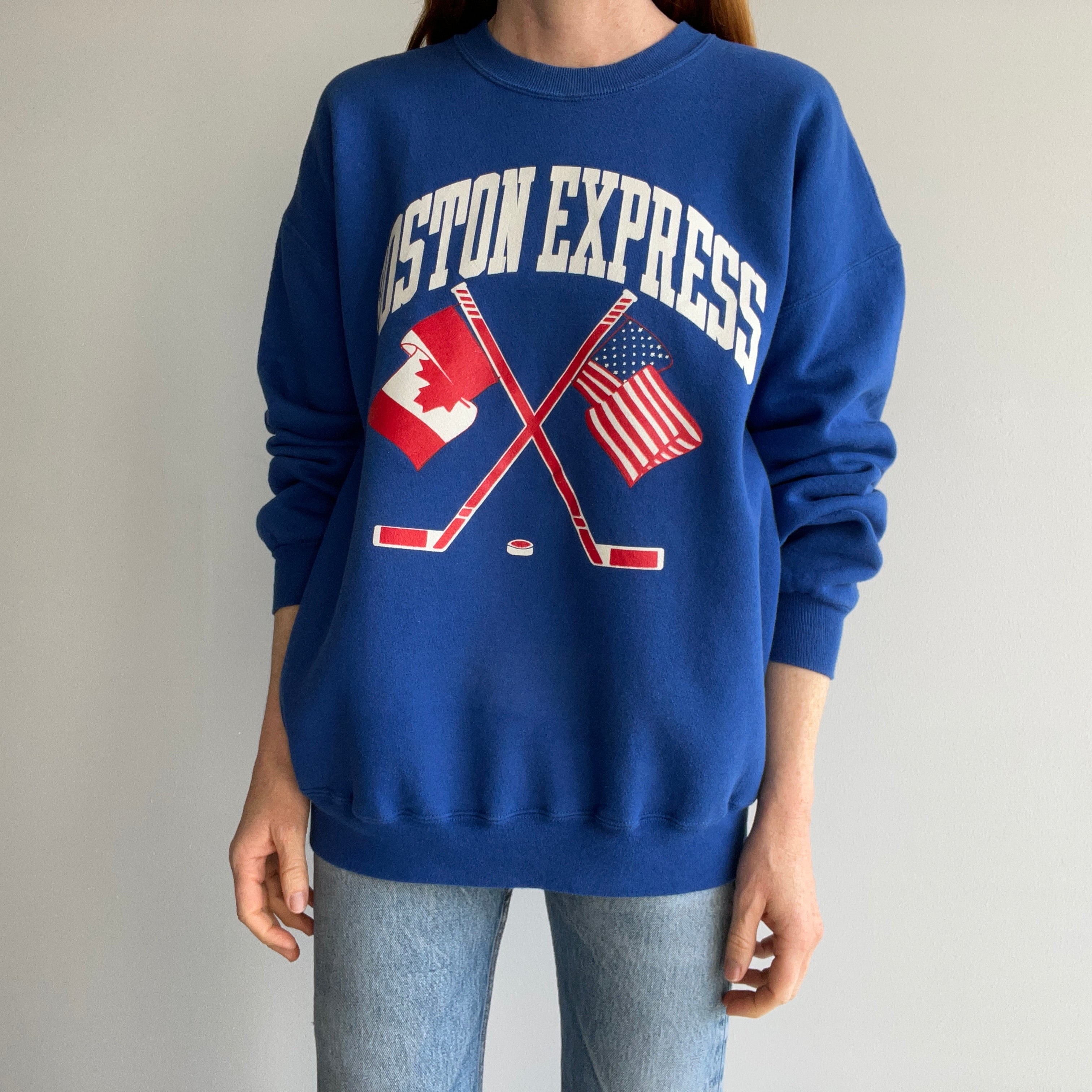 1980/90s Boston Express Hockey Sweatshirt