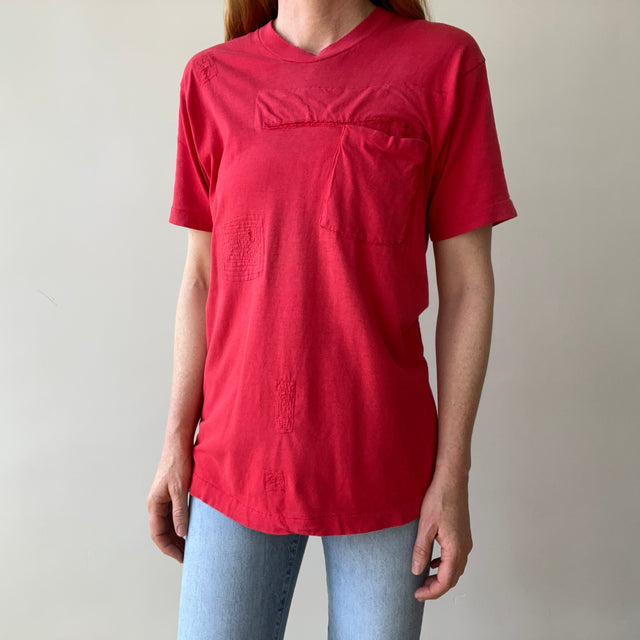 T-shirt teinté de peinture noire vierge des années 00