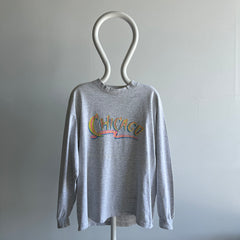 1980s Chicago Long Sleeve Cotton T-Shirt