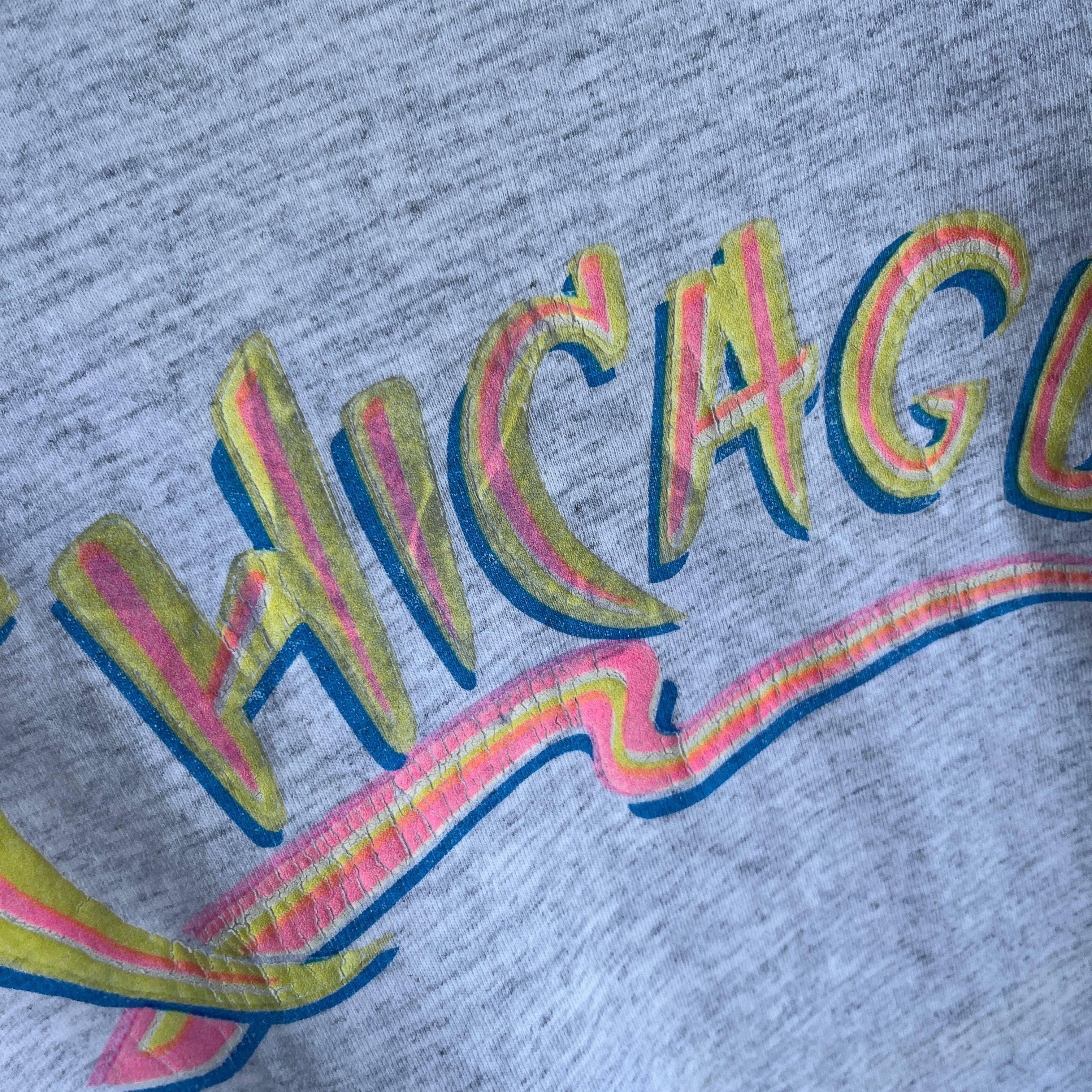 1980s Chicago Long Sleeve Cotton T-Shirt