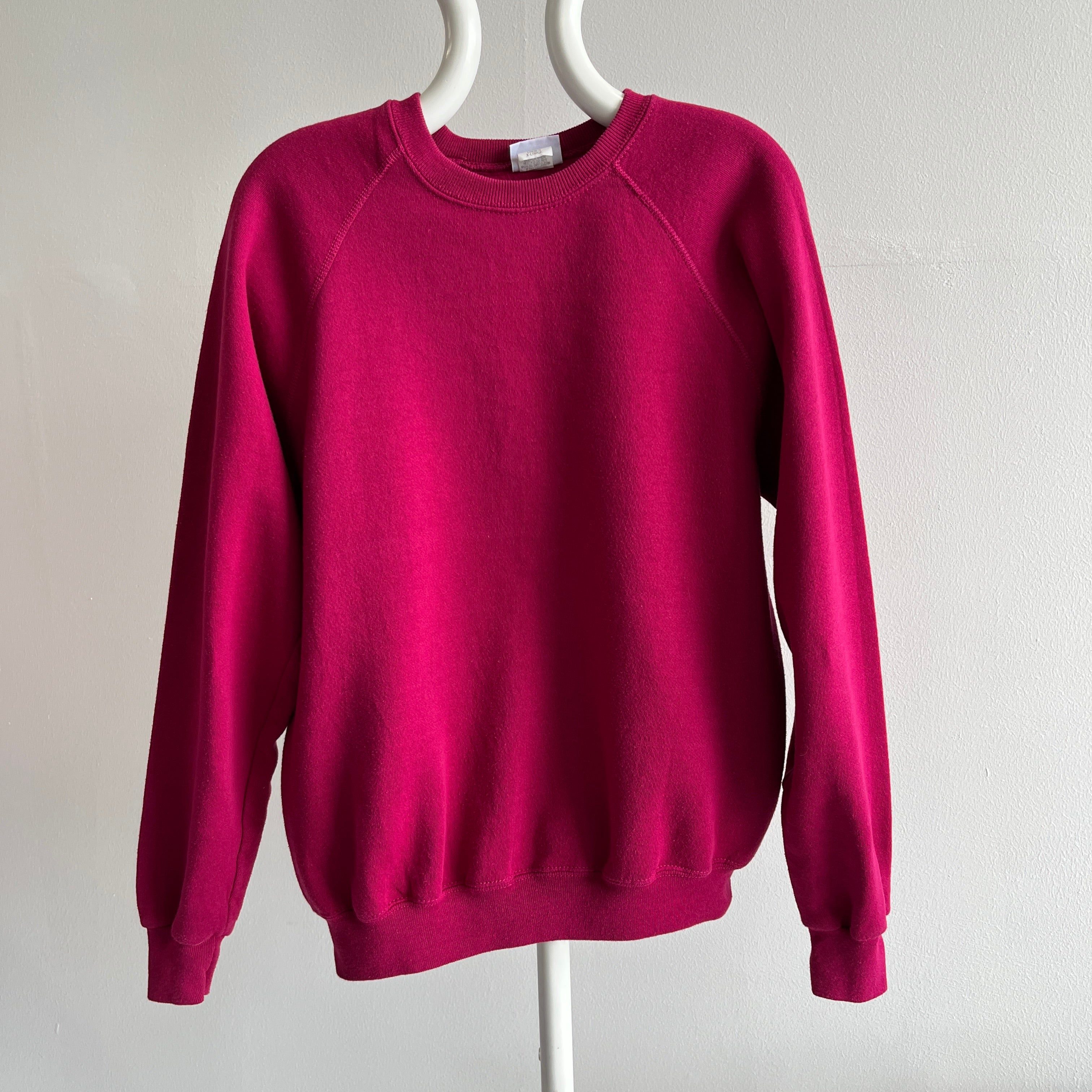 1980s Magenta Pink Lee by Sturdy Sweats Sweatshirt - Great Shape
