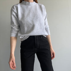 1980s Blank Gray Sweatshirt with the Cuffs Cut Off by Tultex