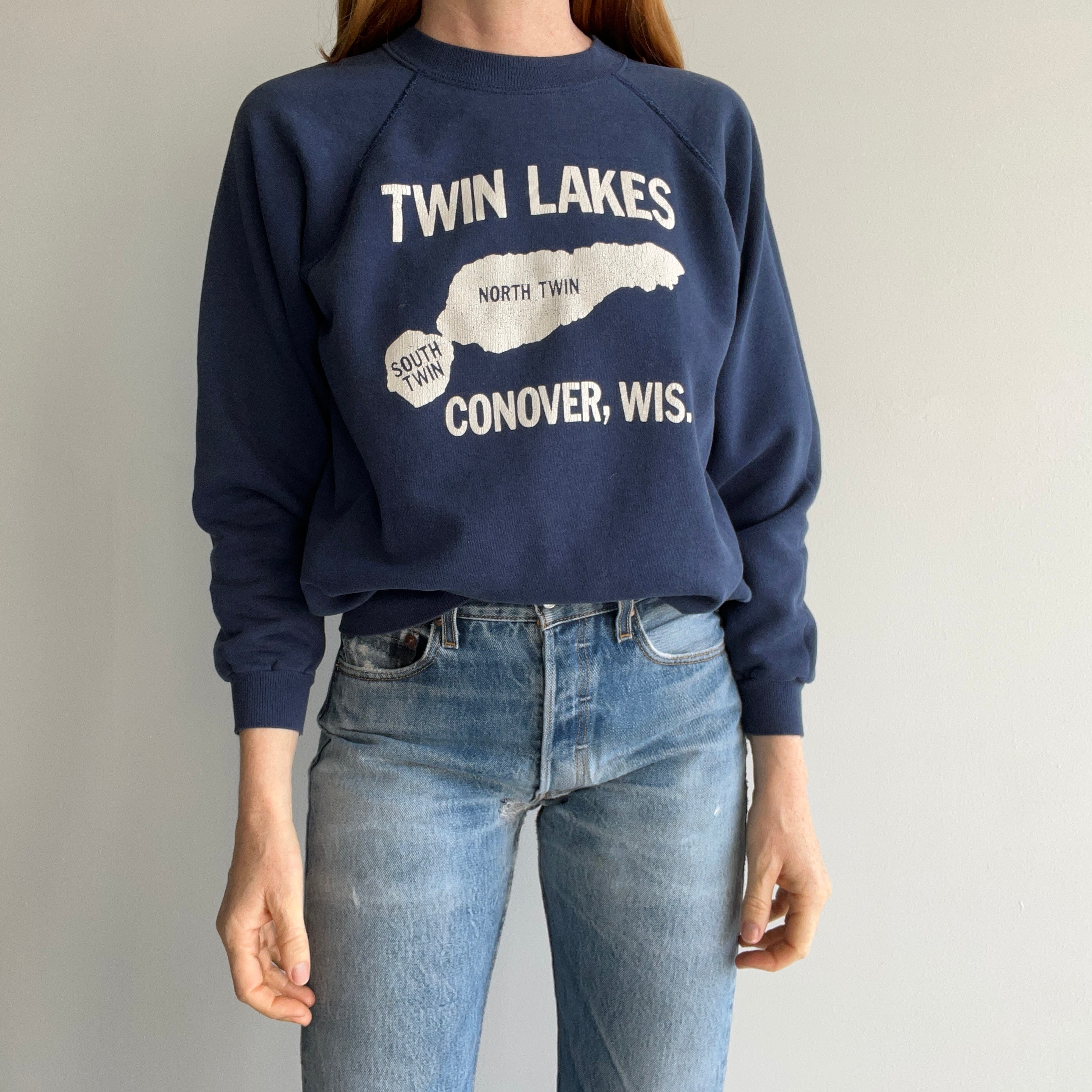 1980s (Early) Twin Lakes Conover, Wisconsin Sweatshirt