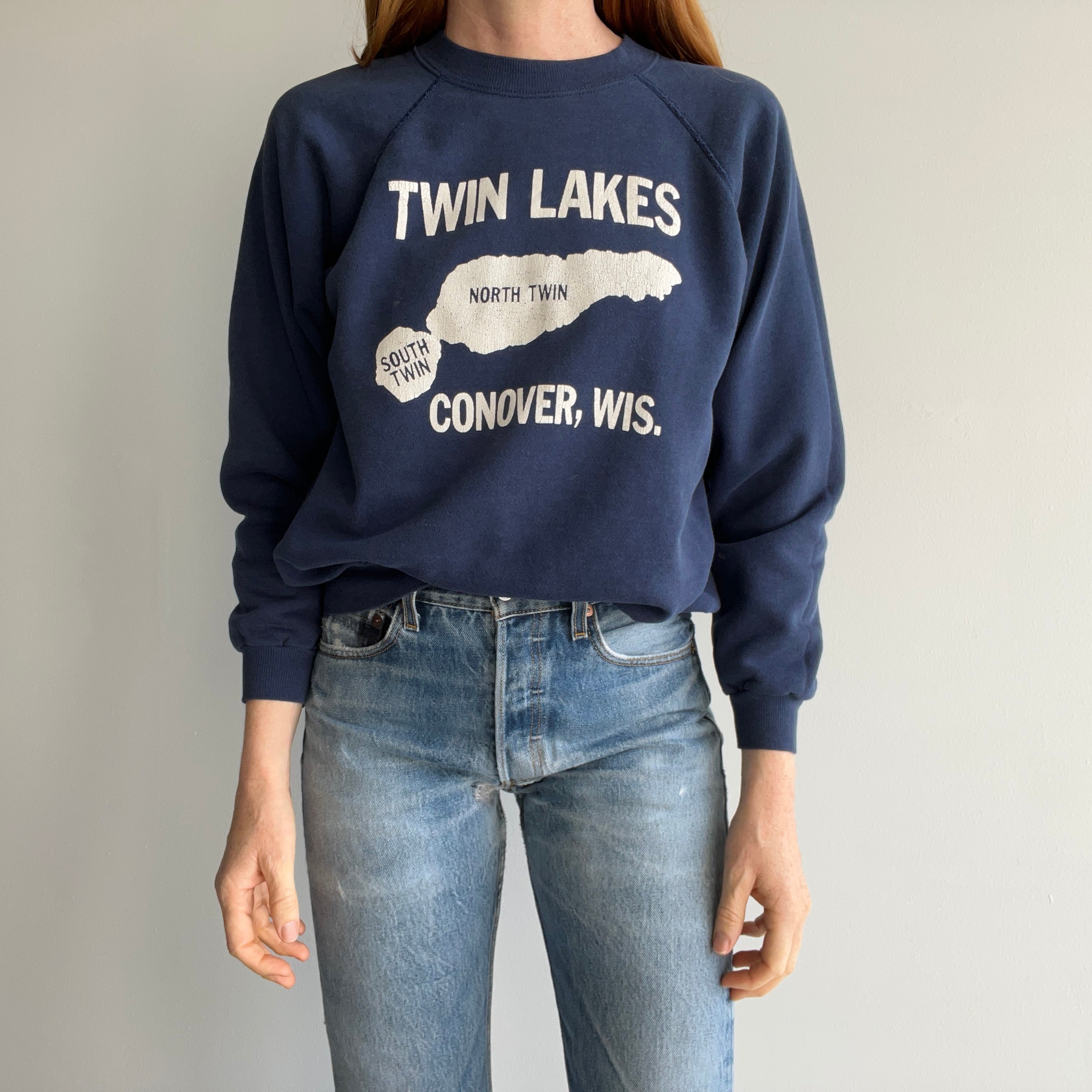 1980s (Early) Twin Lakes Conover, Wisconsin Sweatshirt