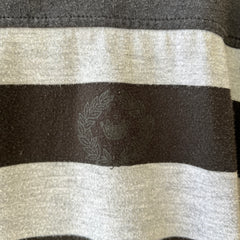 1980s Black and Grey Striped T Shirt