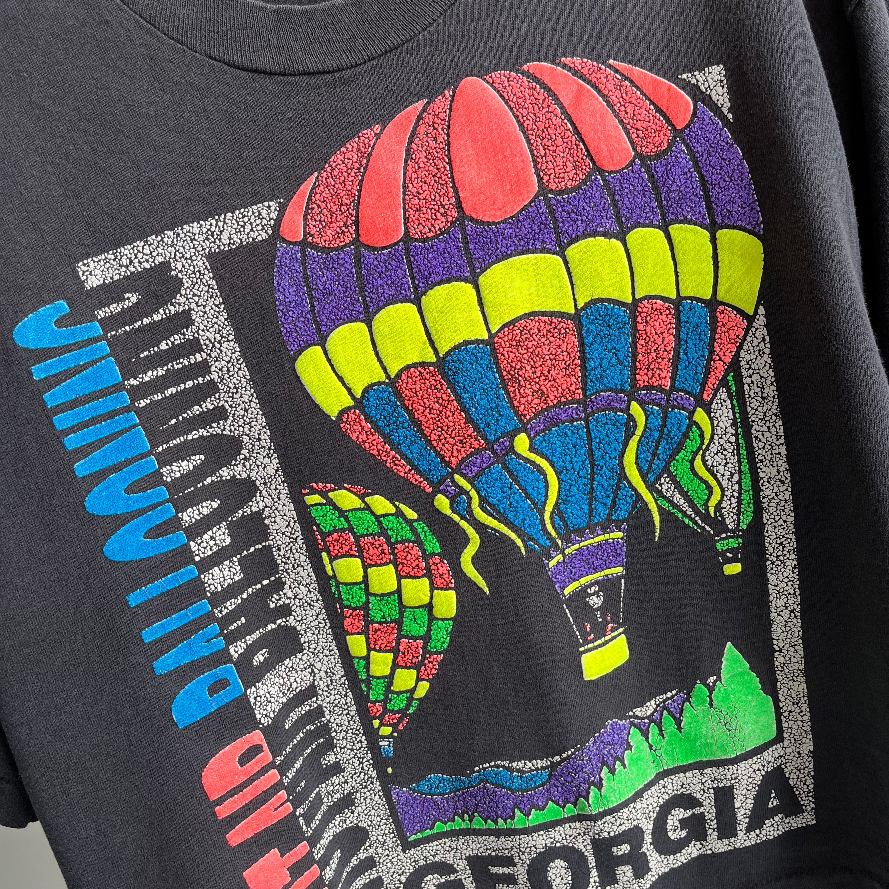 1980s Hot Air Ballooning Georgia Cropped T-Shirt