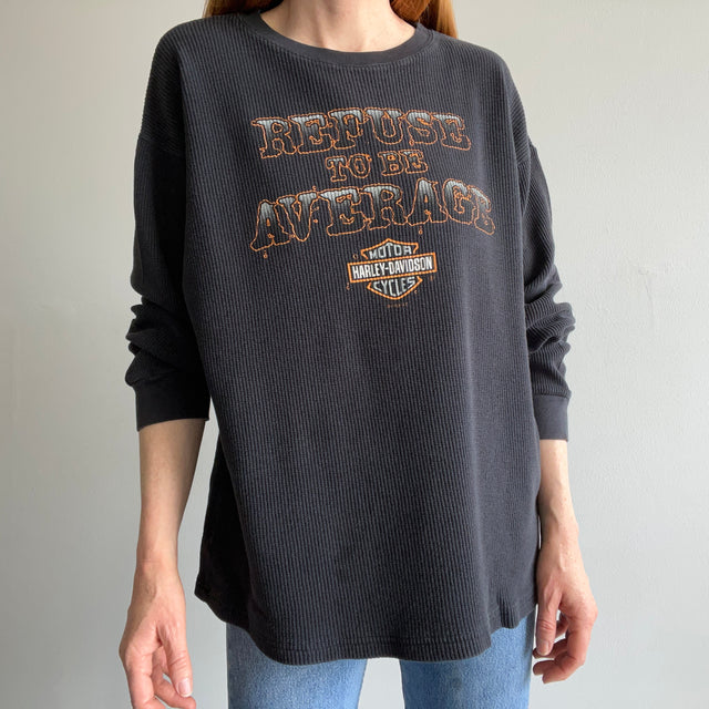 1999 Harley Waffle Knit Long Sleeve Front and Back Shirt