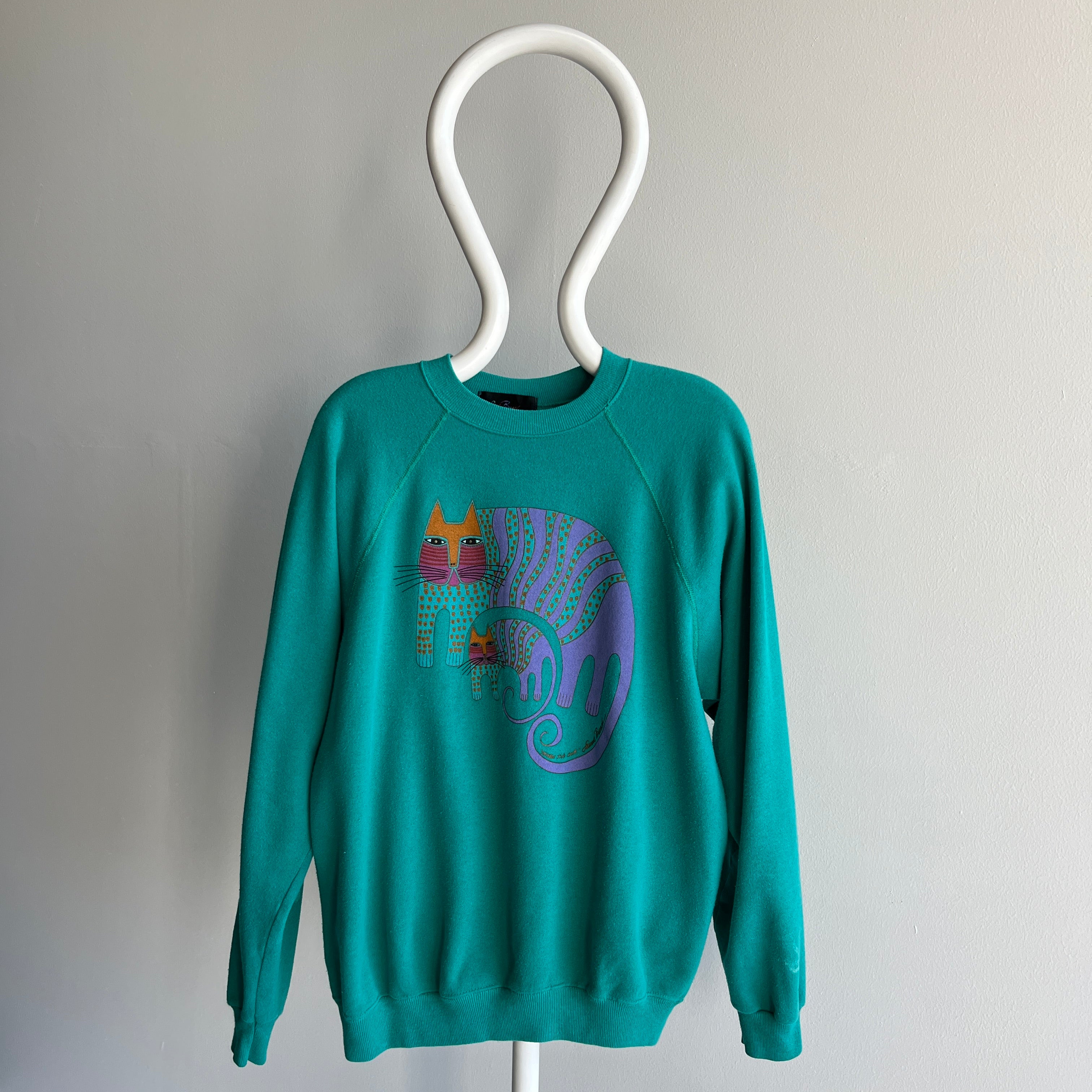 1980s A Wonderful Cat Sweatshirt