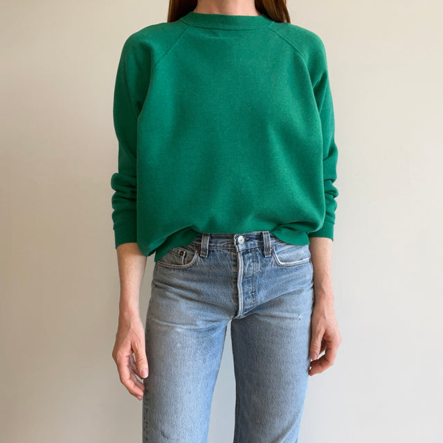 1980/90s HHW Faded Kelly Green Sweatshirt