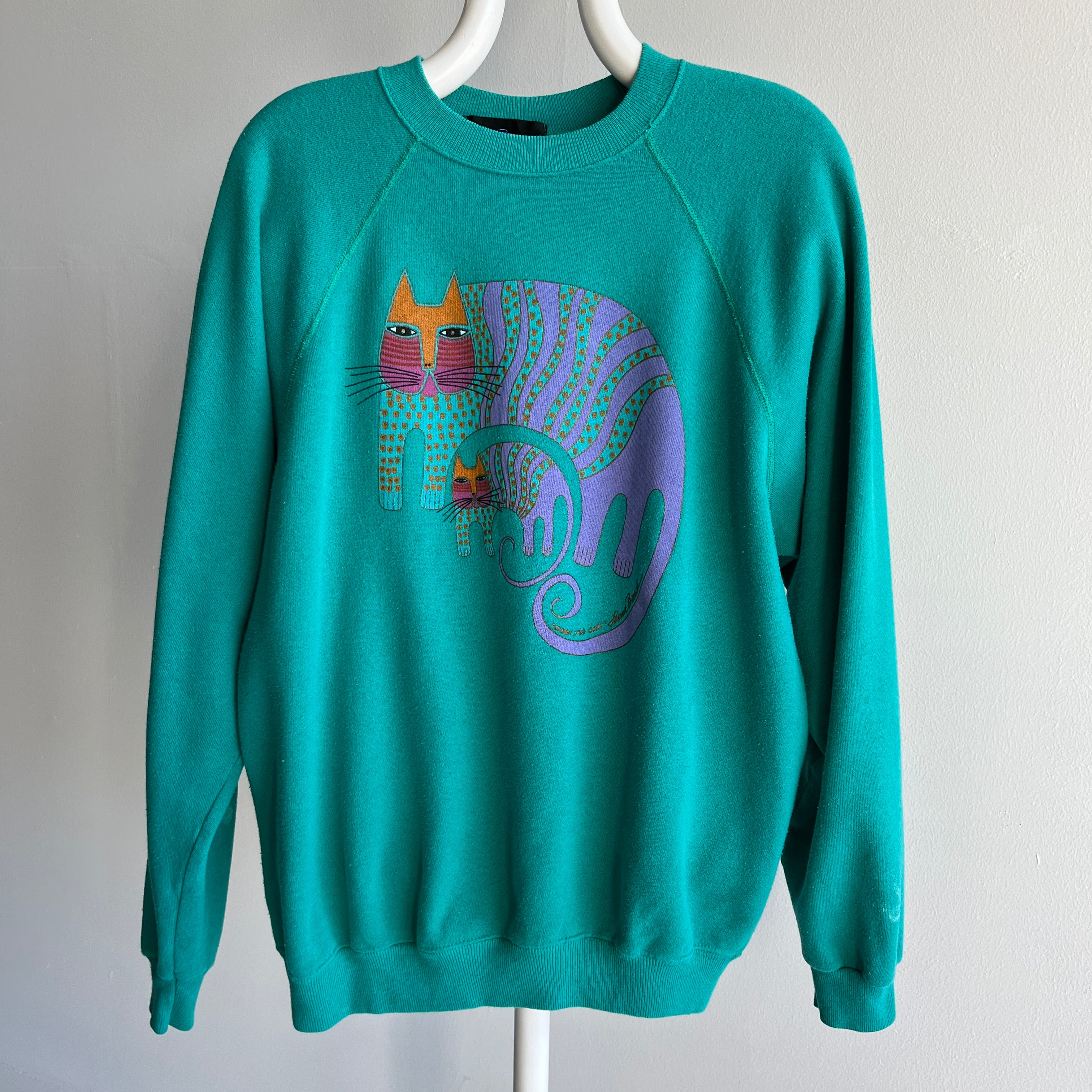 1980s A Wonderful Cat Sweatshirt