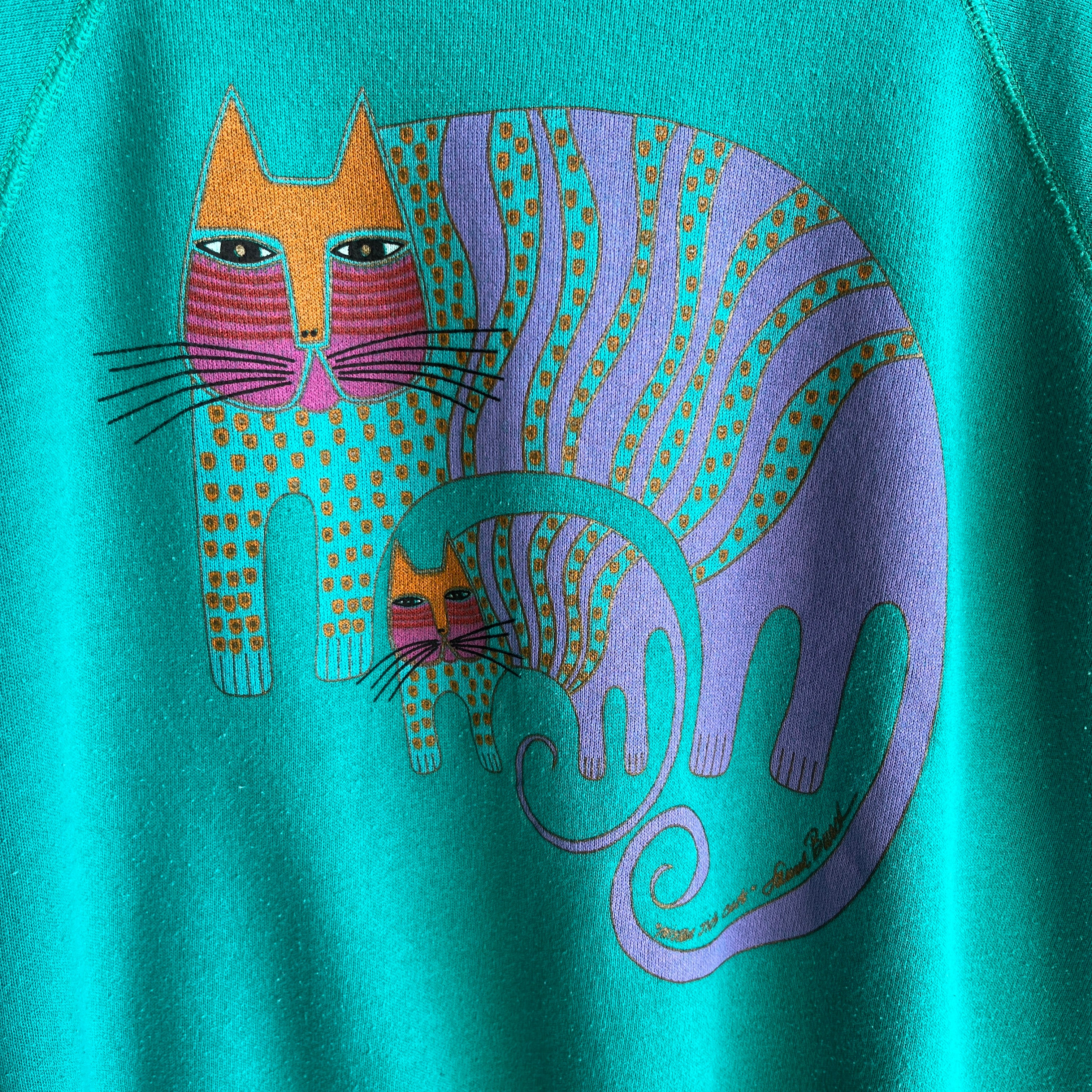 1980s A Wonderful Cat Sweatshirt