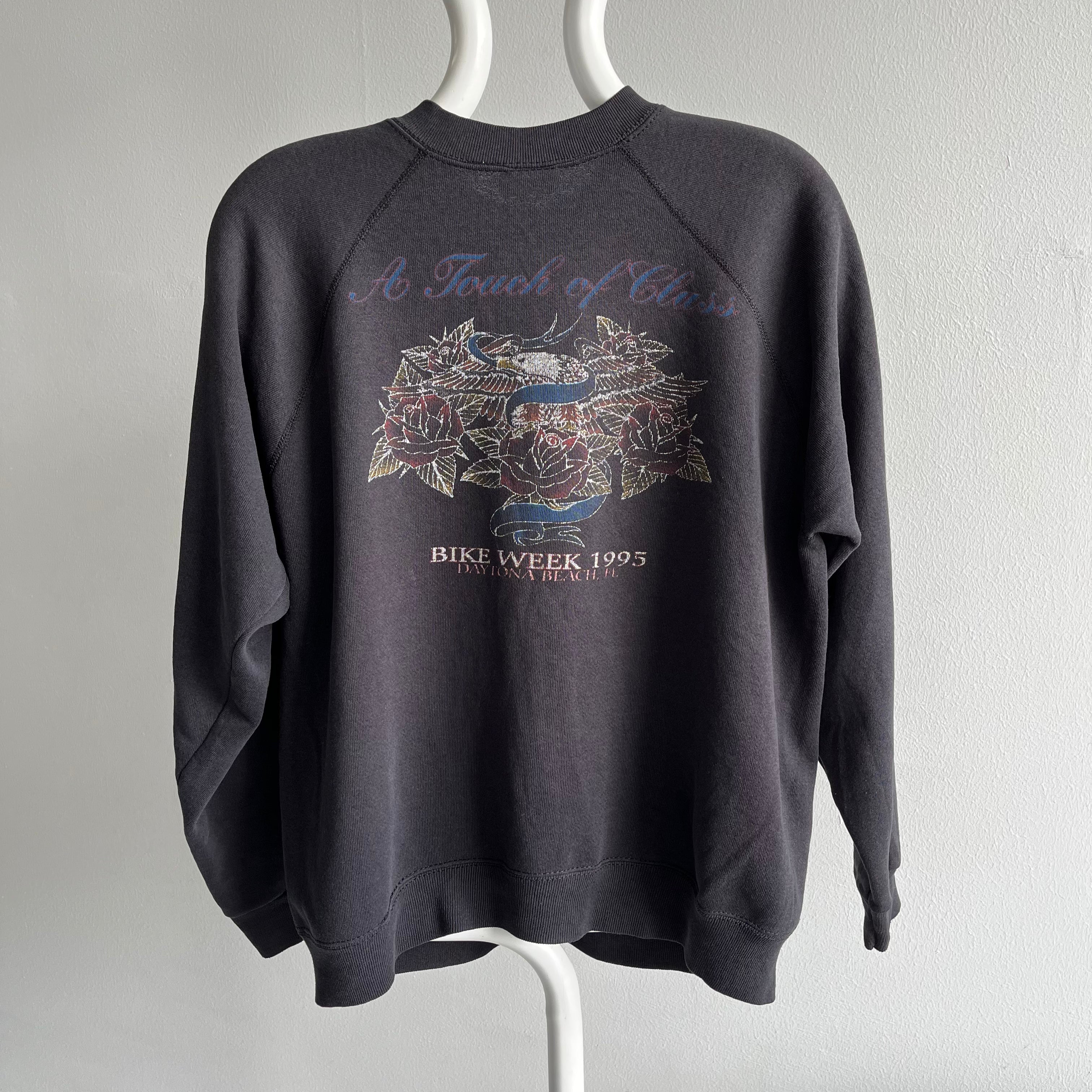 1995 Daytona Bike Week Faded Front and Back Sweatshirt