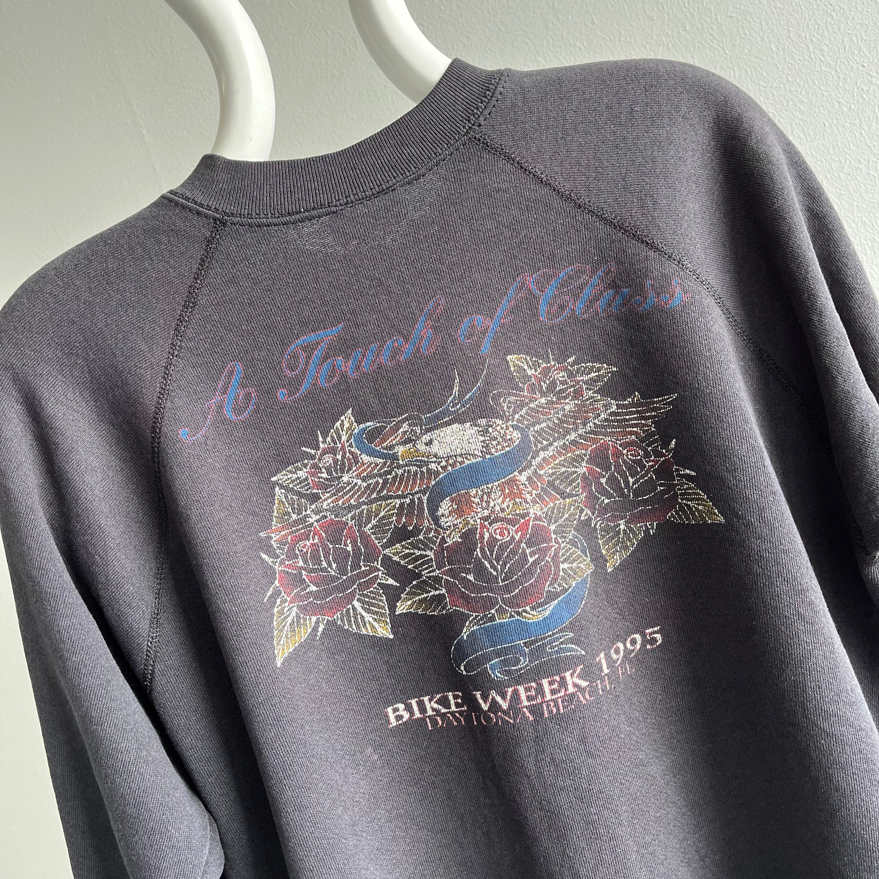 1995 Daytona Bike Week Faded Front and Back Sweatshirt