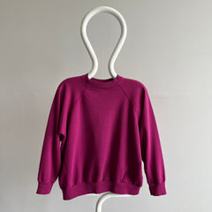 1980s Magenta Purple Soft and Very Slouchy Raglan