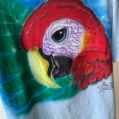 1992 Airbrushed Giant Parrot Head T-Shirt - YES PLEASE