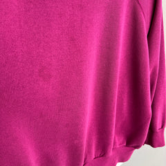 1980s Magenta Purple Soft and Very Slouchy Raglan