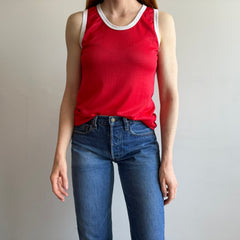 1970s Nylon Mesh Tank Top No. 12 on The Backside