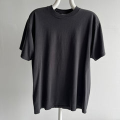 1980s Blank Black Jerzees T-Shirt - USA Made