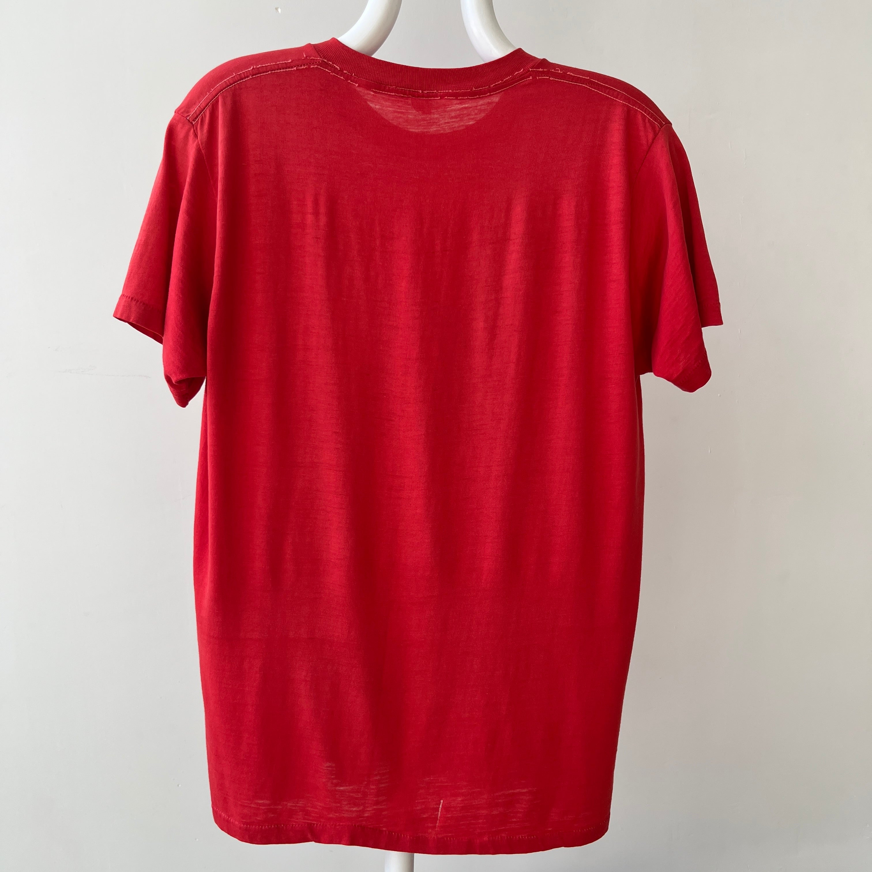 1980s Red Where The Hell Is Edna Texas T Shirt