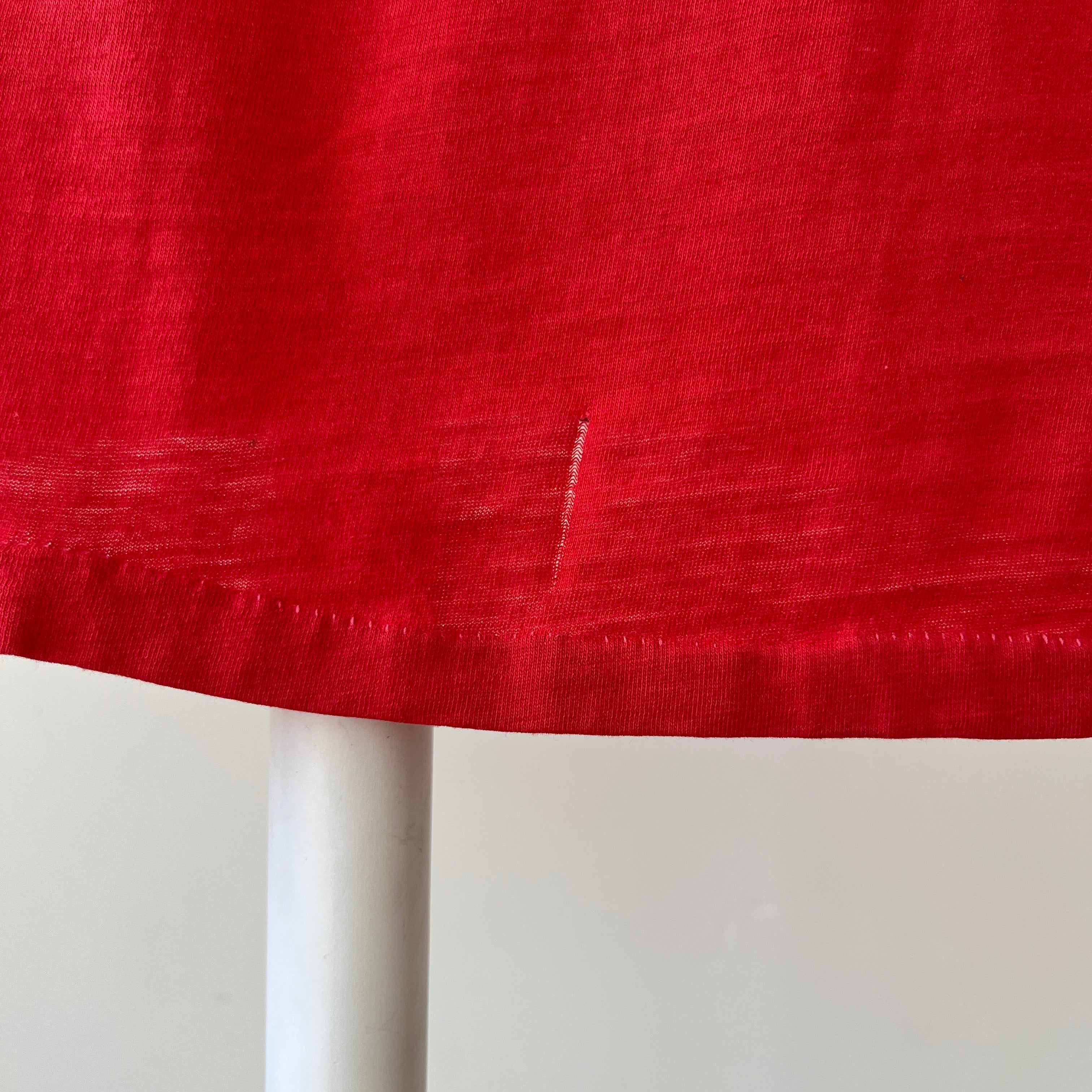 1980s Red Where The Hell Is Edna Texas T Shirt