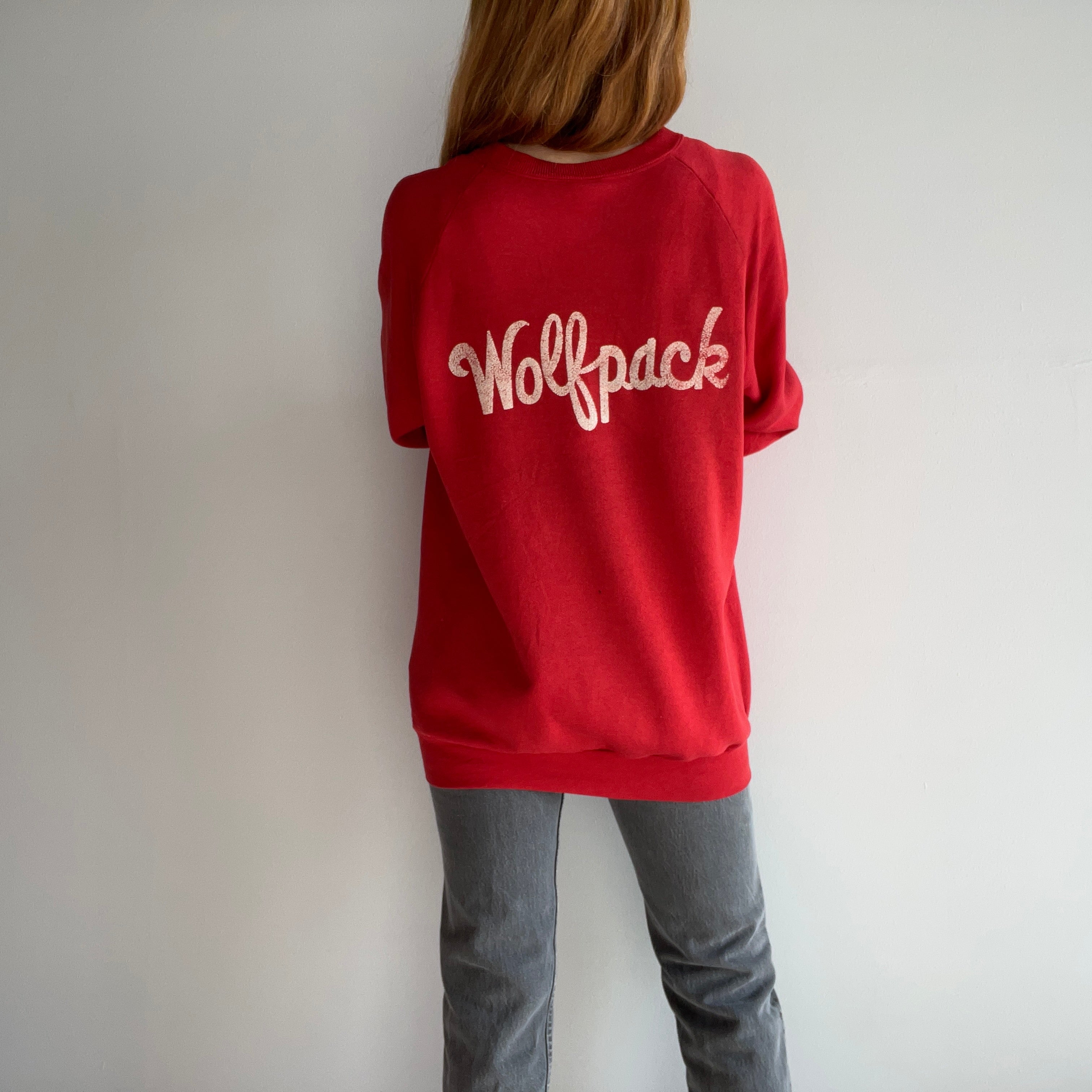 1980s Wolfpack Destroyed and Thinned Out Sweatshirt