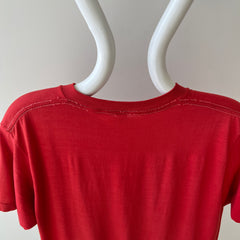 1980s Red Where The Hell Is Edna Texas T Shirt