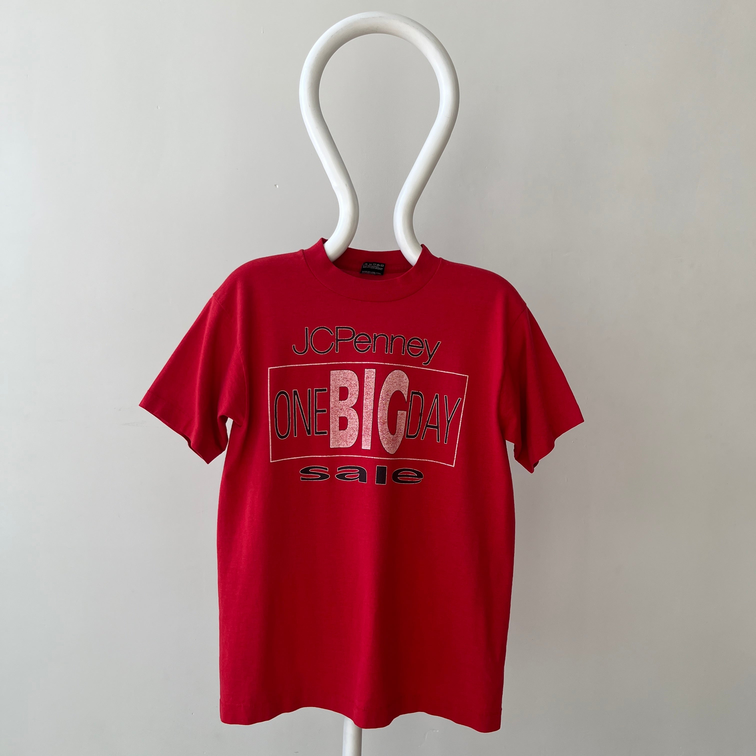 1980s Red JCPenny One Big Day Sale T Shirt