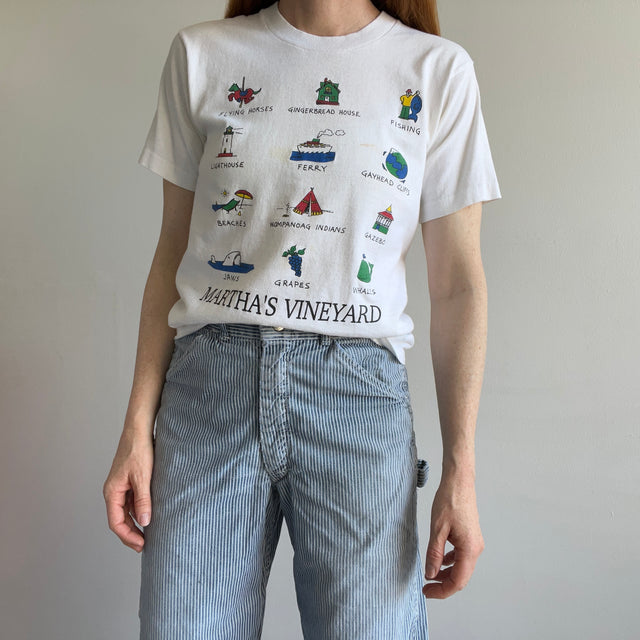 1980s Martha's Vineyard Tourist T-Shirt That is Really Great and Also Stained