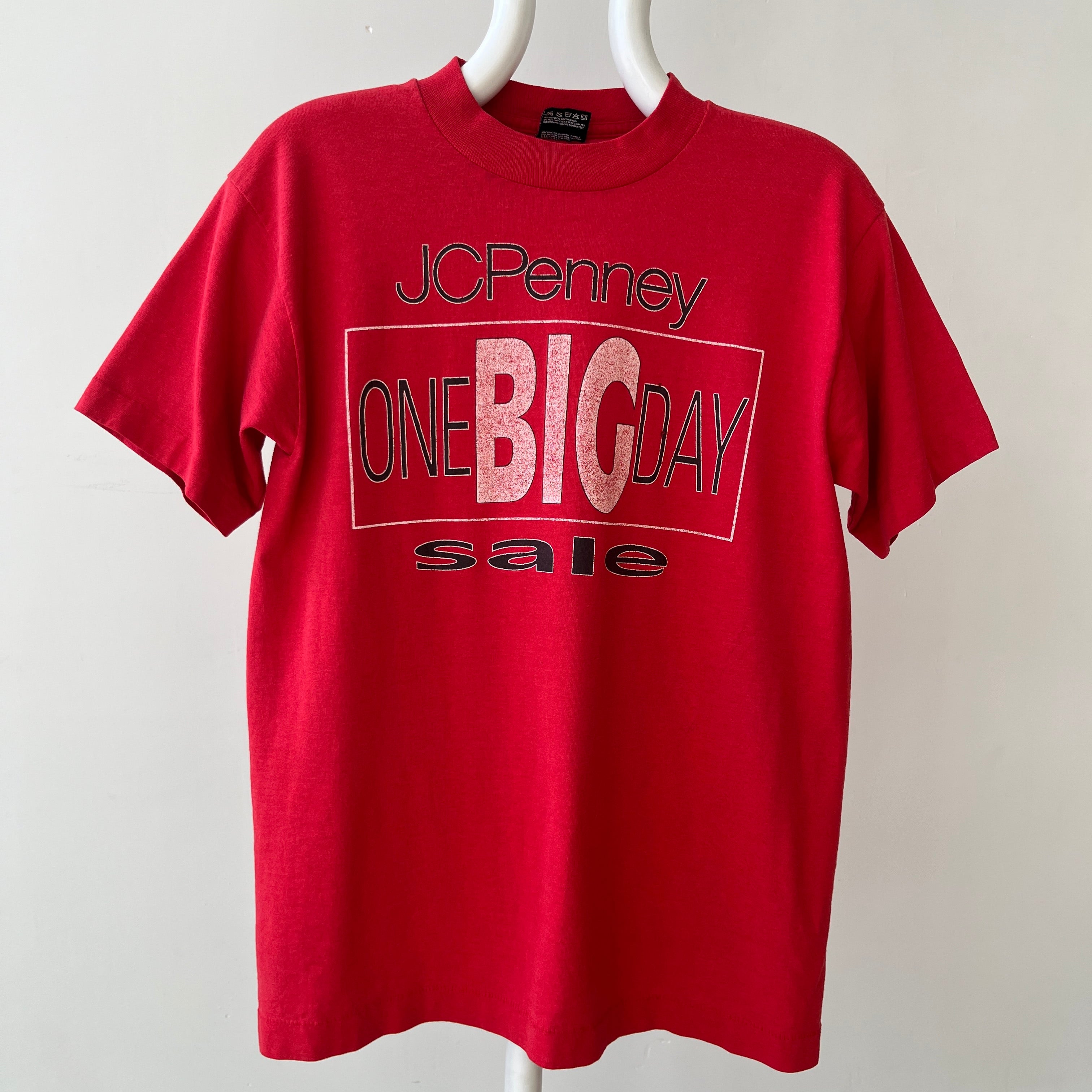 1980s Red JCPenny One Big Day Sale T Shirt