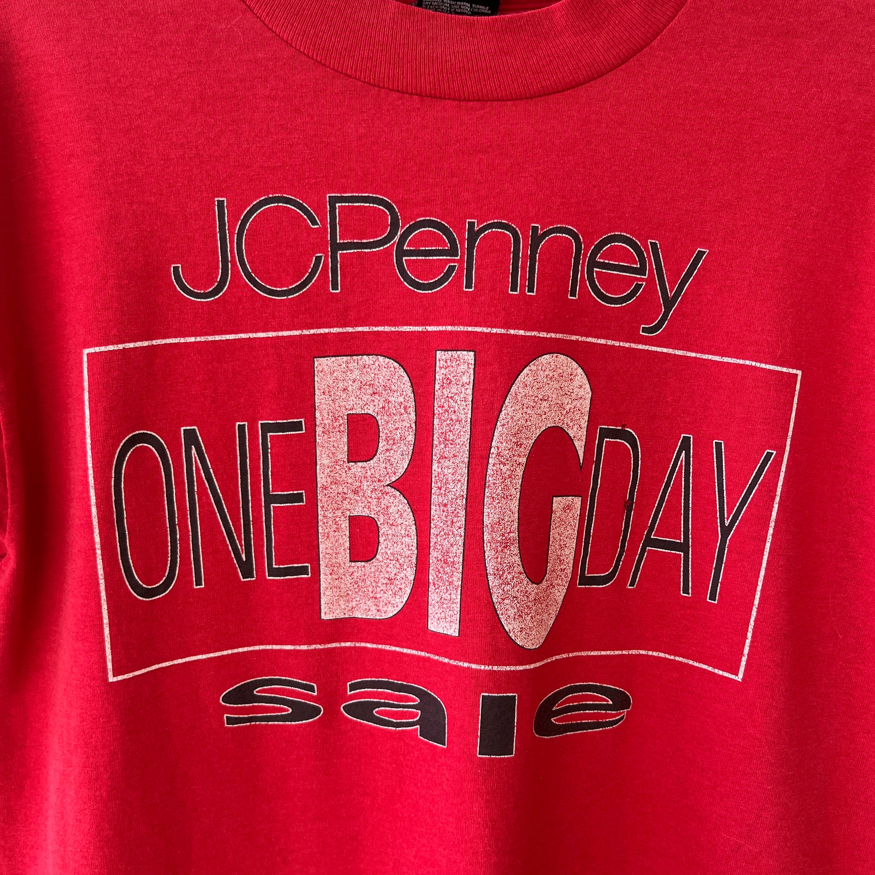 1980s Red JCPenny One Big Day Sale T Shirt