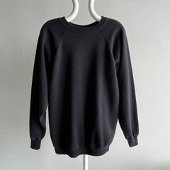 1980/90s Blank Black Longer Cut HHW Raglan Sweatshirt