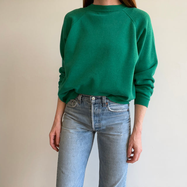 1980/90s HHW Faded Kelly Green Sweatshirt