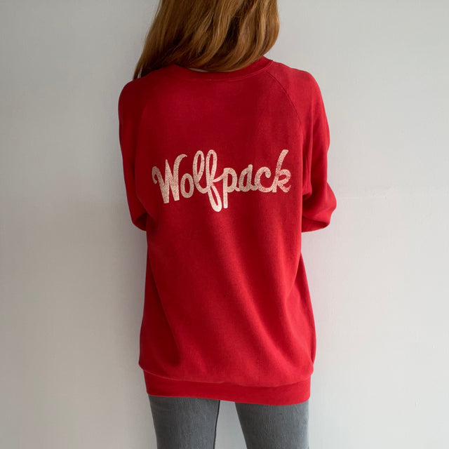 1980s Wolfpack Destroyed and Thinned Out Sweatshirt