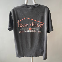 1980/90s !!!! Perfectly Tattered, Torn and Worn Harley Front and Back Pocket T-Shirt - THIS. IS. RAD.