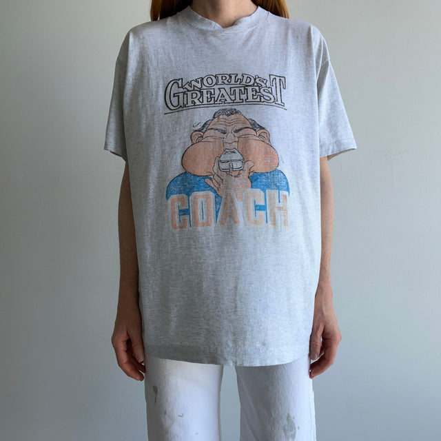 1980/90s Thinned Out "Coach" T-Shirt