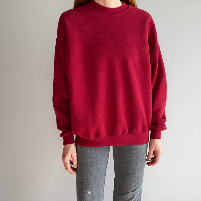 1990s Merlot Medium Weight Absolutely Wonderful Blank Sweatshirt