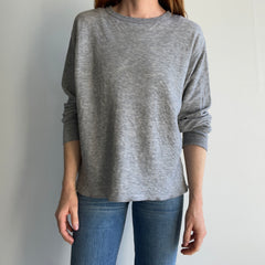 1970/80s Gray Double Lined Poly Long Sleeved Thermal