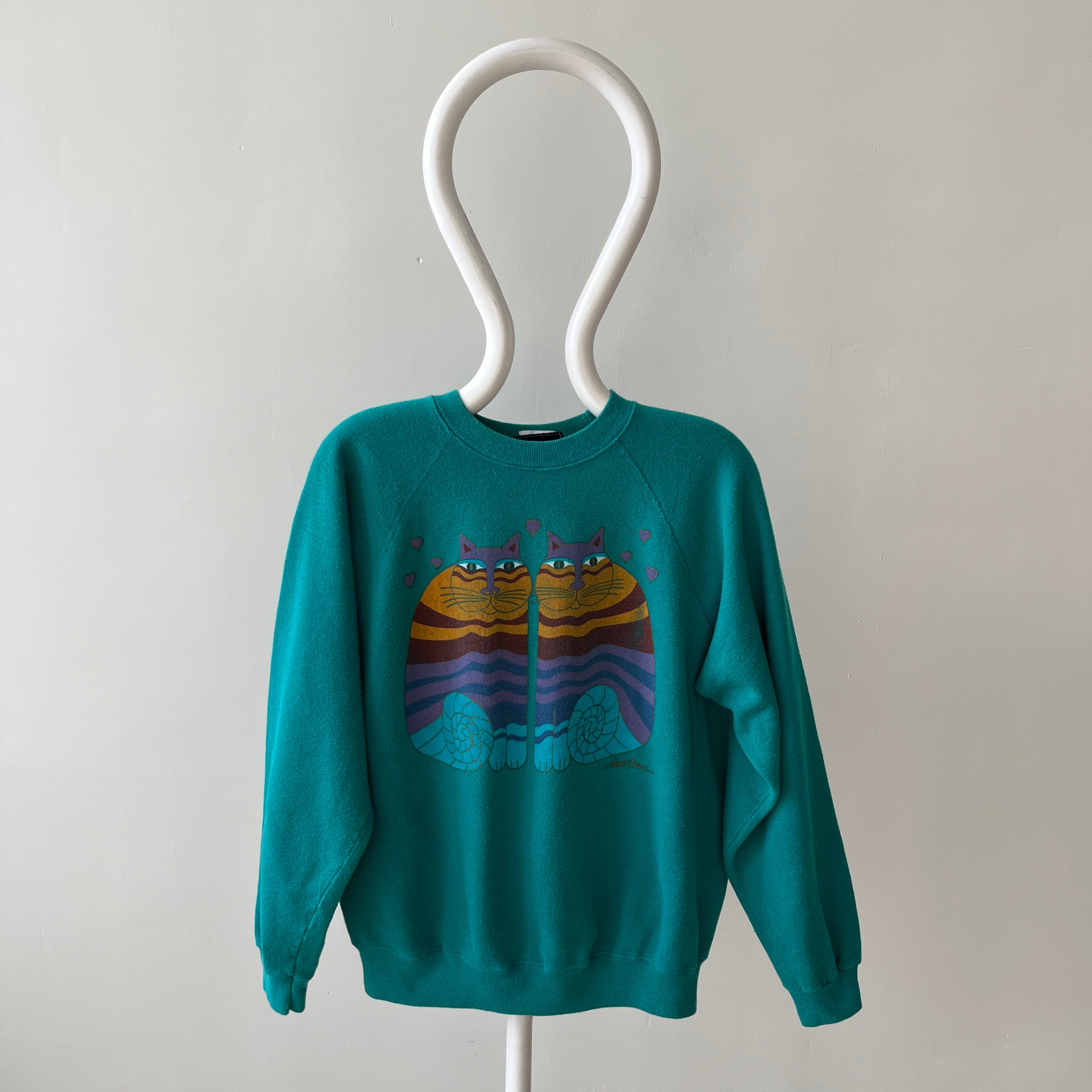 1980s Laurel Burch !!!! Twin Cats Sweatshirt