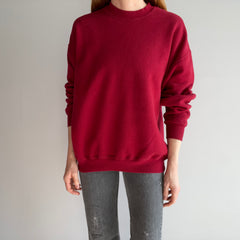 1990s Merlot Medium Weight Absolutely Wonderful Blank Sweatshirt