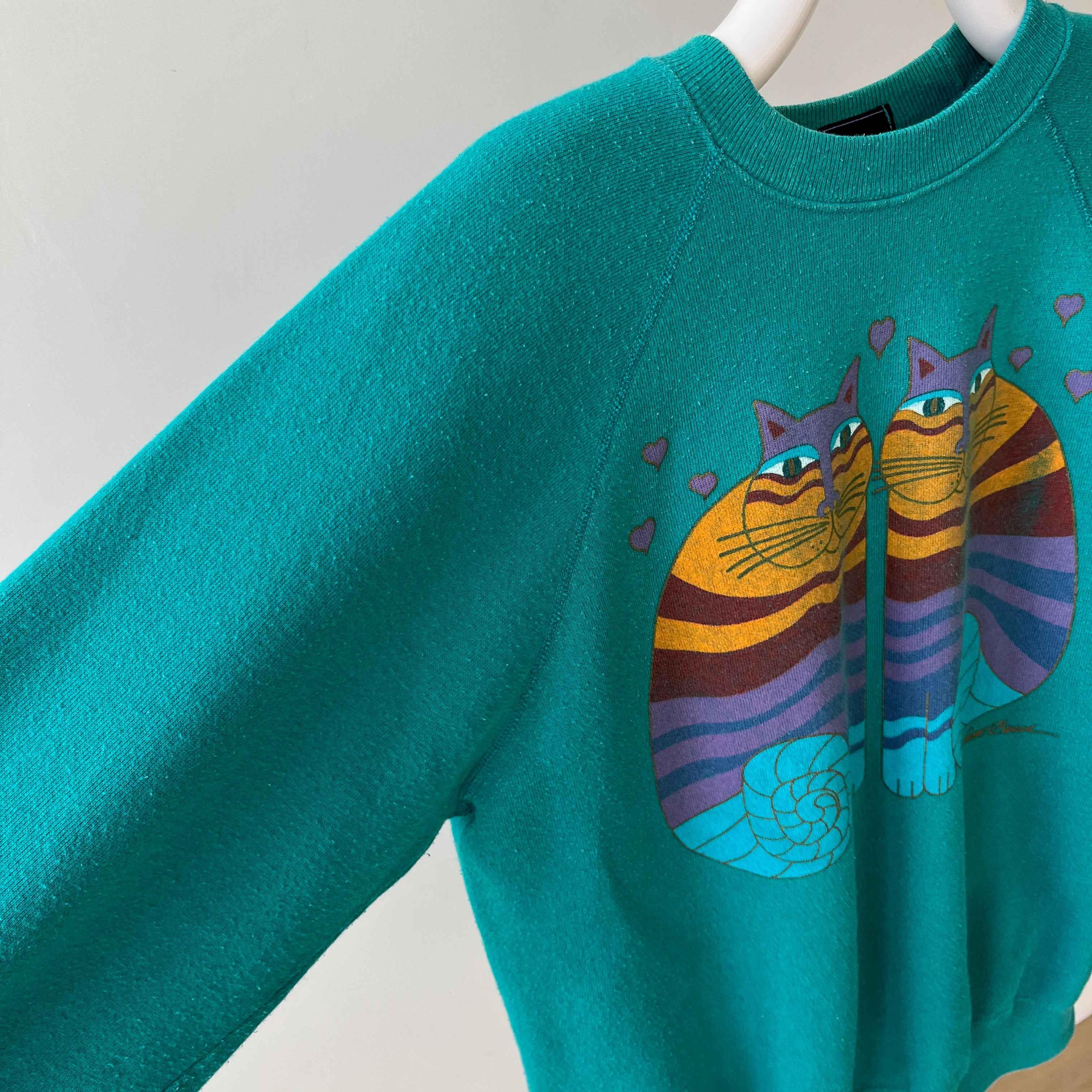 1980s Laurel Burch !!!! Twin Cats Sweatshirt