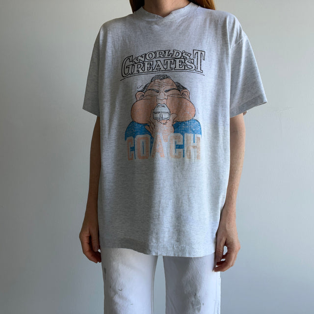 1980/90s Thinned Out "Coach" T-Shirt