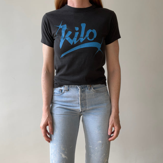 1980/90s Repaired "Kilo" T-Shirt - Backside too!