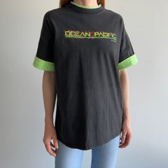 1990 Ocean Pacific Front and Back Rolled Sleeves Cotton T-Shirt