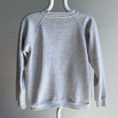 1980s Light Heather Gray Raglan Sweatshirt