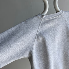 1980s Light Heather Gray Raglan Sweatshirt