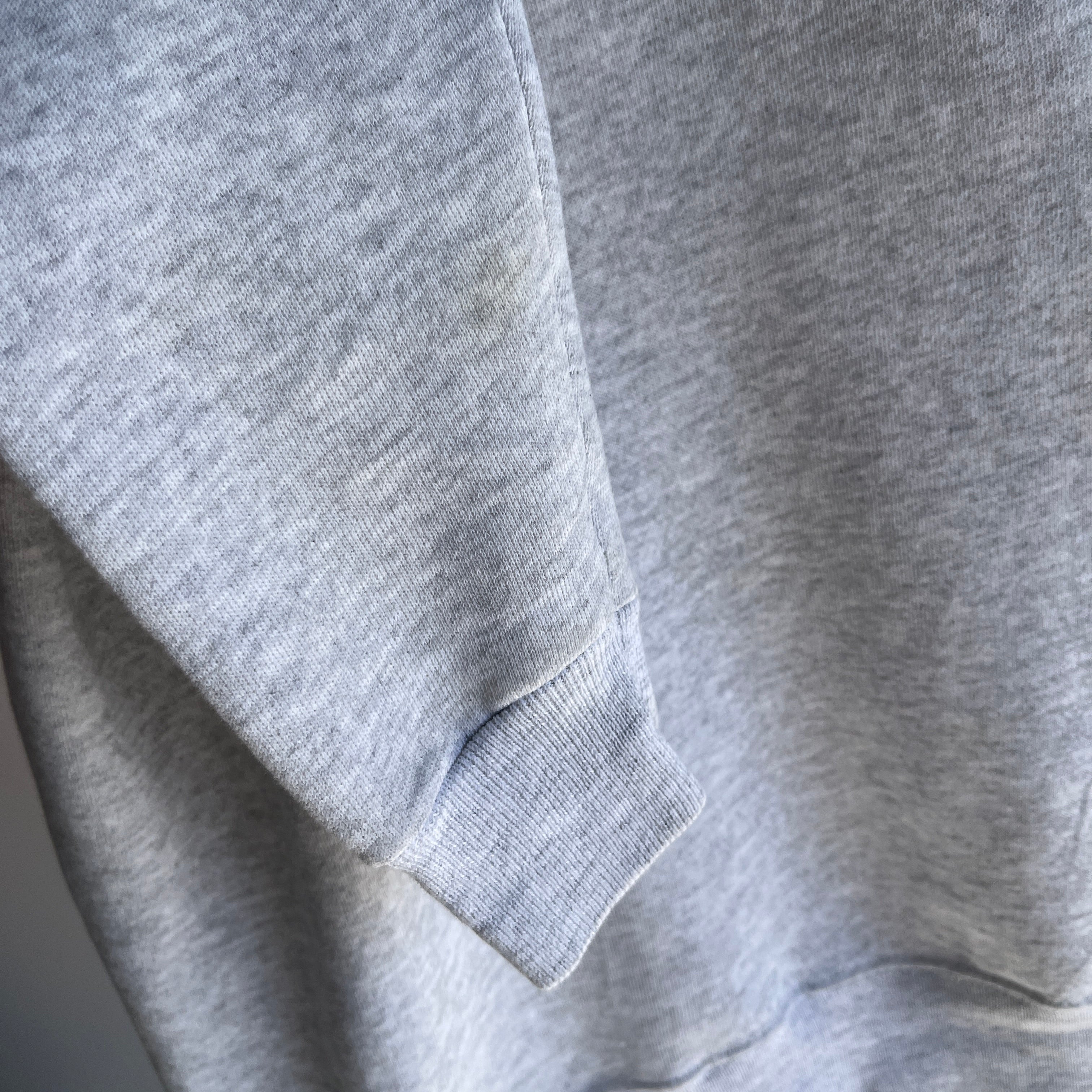 1980s Light Heather Gray Raglan Sweatshirt